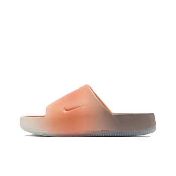 Nike Calm Rubber Sole Slip Resistant Abrasion Resistant Slide Slippers Women's Orange