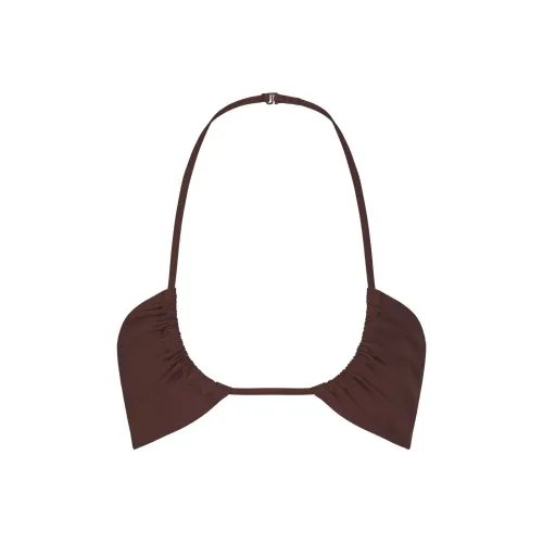 SKIMS SIGNATURE SWIM HALTER BIKINI TOP Bikini Women's COCOA/Cocoa