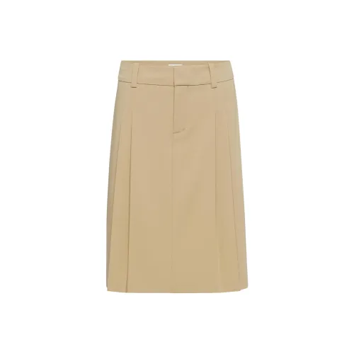 ARITZIA Sunday Best Rider Midi Skirt Casual Long Skirts Women's Wicker Tan