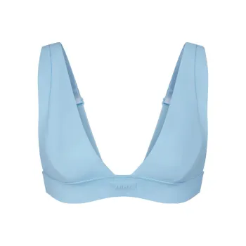 Skims Swim Plunge Bikini Top Periwinkle