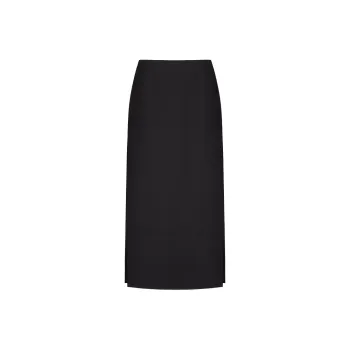 Valentino Grisaille Striaght Hem Midi Skirt