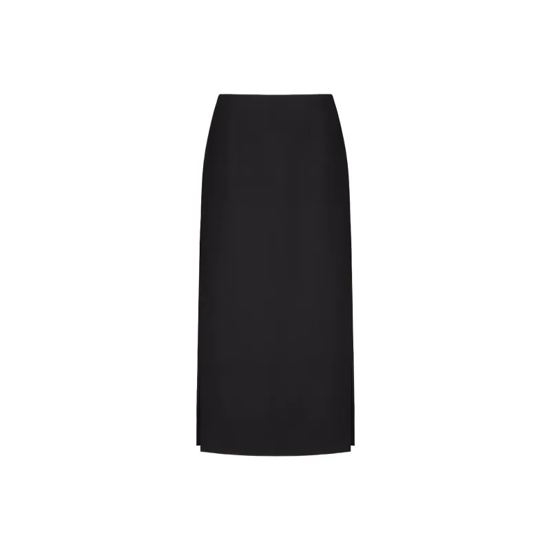 Valentino Grisaille Striaght Hem Midi Skirt-0