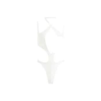 H&M Halterneck Cut Out Swimsuit White