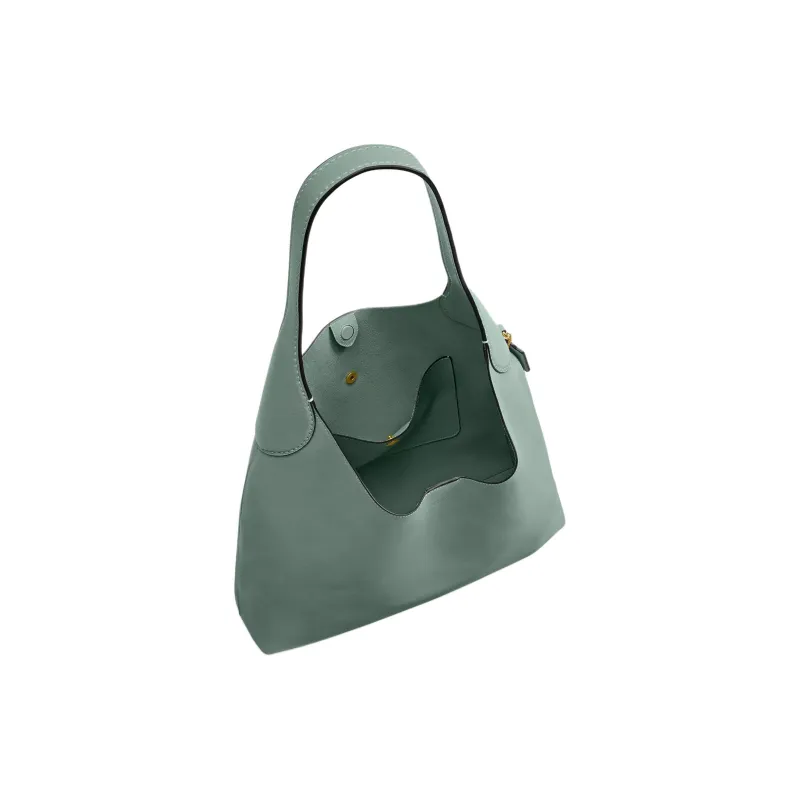 COACH Brooklyn Leather HOBO Shoulder Bag Large Size Women's Sage Green-3