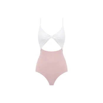 BALNEAIRE One Piece Swimsuits Women's Coral Pink White