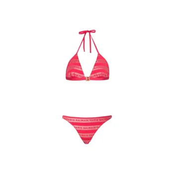 BALMAIN Logo-print Triangle Bikini Set