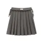 [Princess-Like Bowknot Hem]Gray Midi Dress