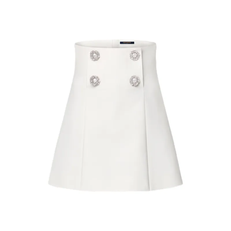 LOUIS VUITTON Jewel Button Mikado Skirt-0