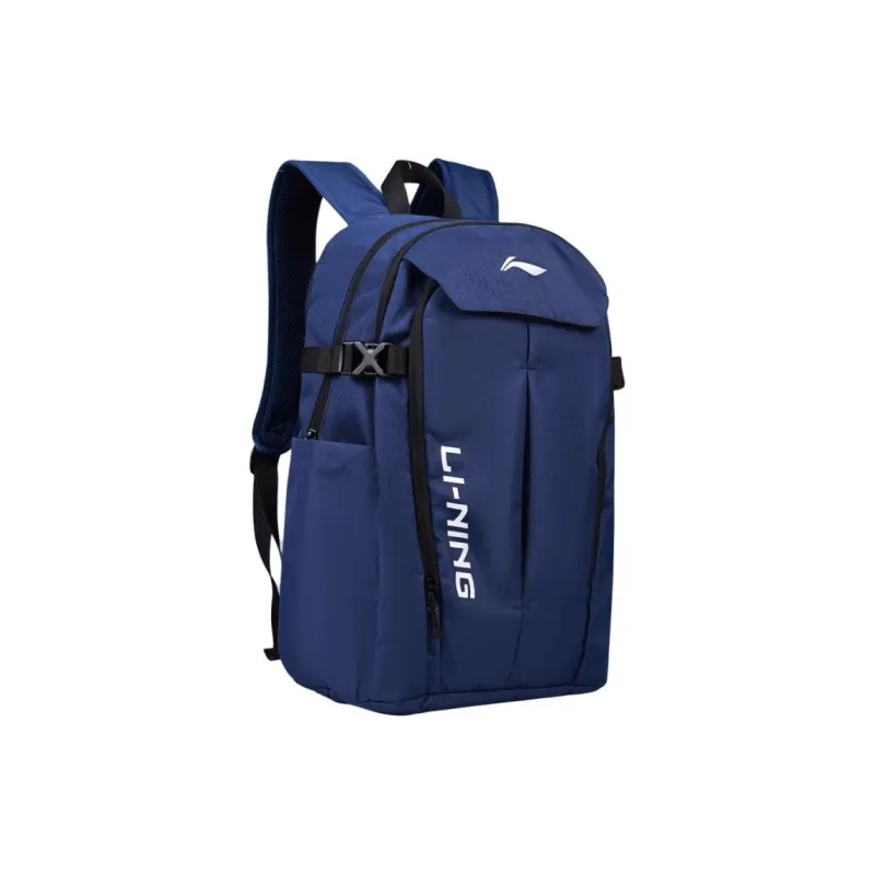 LiNing Polyester Backpack Regular Unisex Black/Light Lime/Blue-10