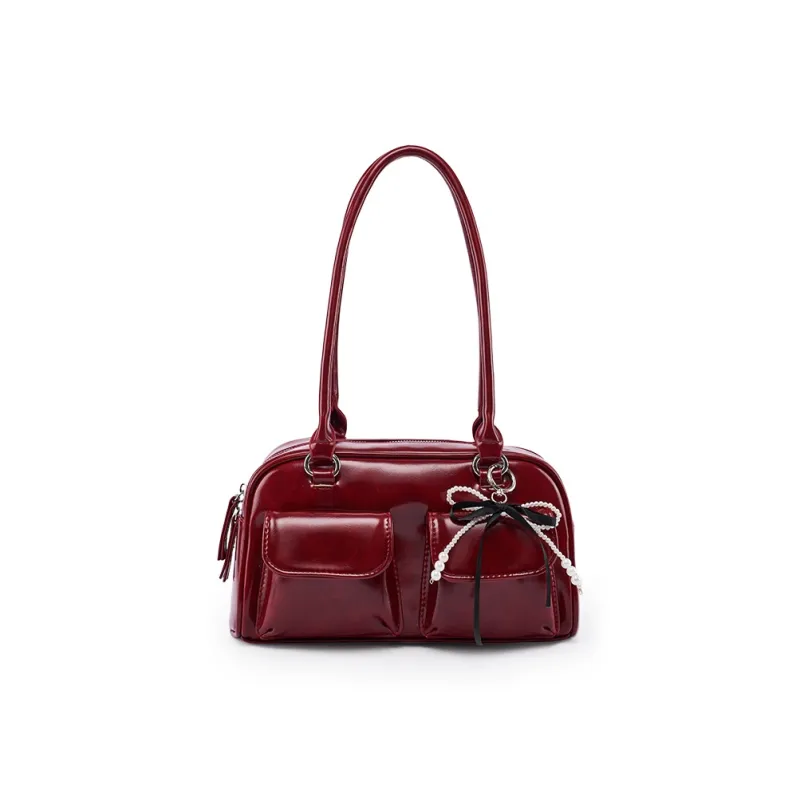 Old Man's Head Polyurethane Synthetic Leather Shoulder Bag Women's Multicolor-11