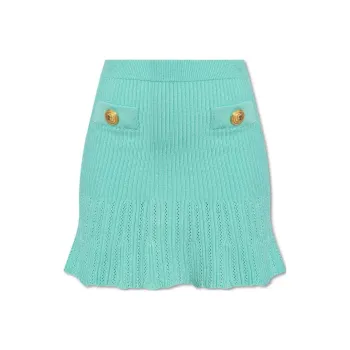 BALMAIN Knitted Skater Mini Skirt