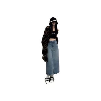 XIANSINIAO Denim Long Skirt Women's