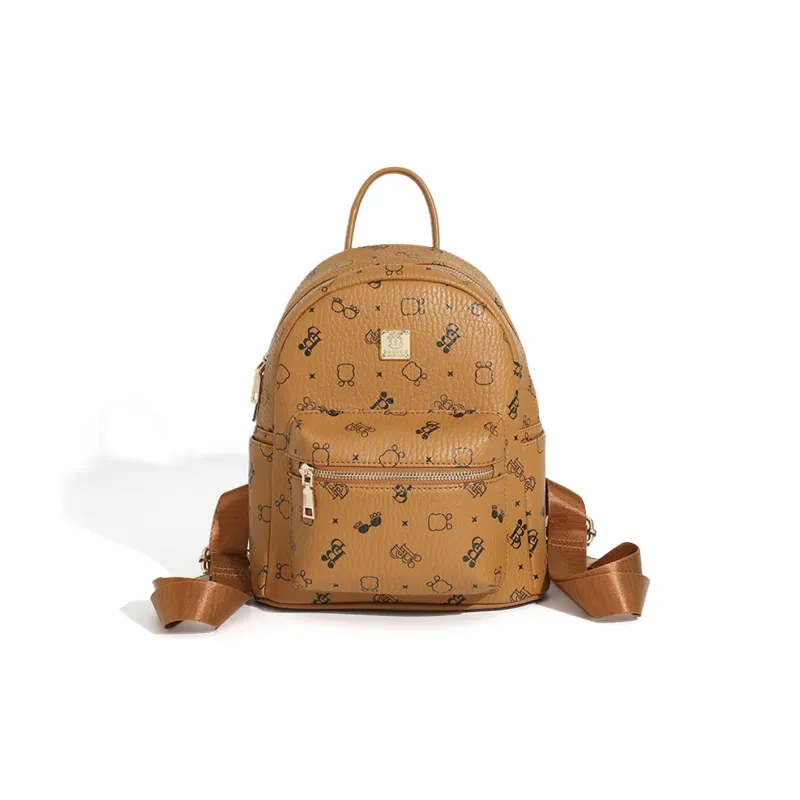 BOBDOG PU Backpack Women's Pink/Brown-8