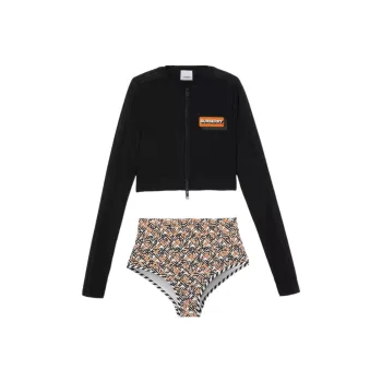 Burberry Two-Piece Swimsuits Women's Black