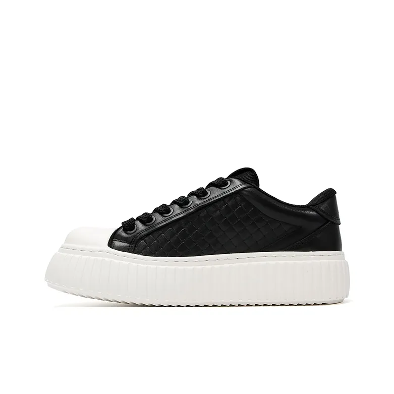 PT'SON Lightweight Breathable Height Increasing Low Top Skateboard Shoes Men's-6