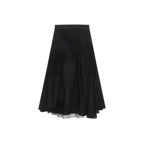 Jamor 블랙 여성 캐주얼 롱 스커트