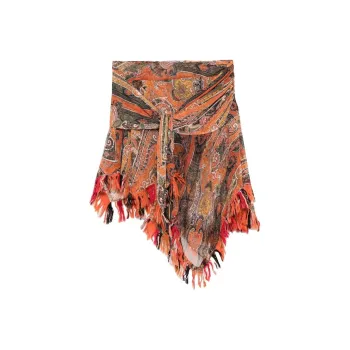 ISABEL MARANT ETOILE Dova All Over Patterned Asymmetric Skirt