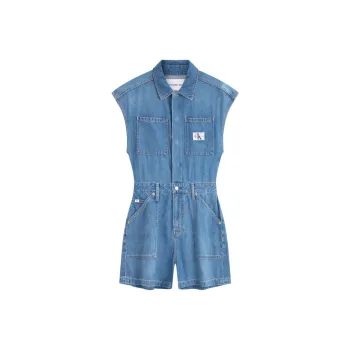 CALVIN KLEIN Denim Shorts Women's Light Blue