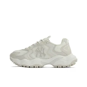 MLB New York Yankees Anti Slip Wear Resistant Low Top Chunky Sneakers Unisex Ivory