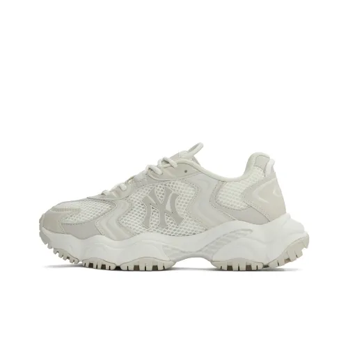 MLB New York Yankees Anti Slip Wear Resistant Low Top Chunky Sneakers Unisex Ivory