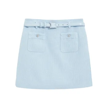 Bebe Casual Short Skirts Women's Light Blue