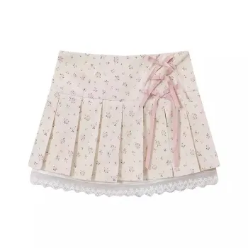 POPO.INFO Casual Short Skirts Women's Beige