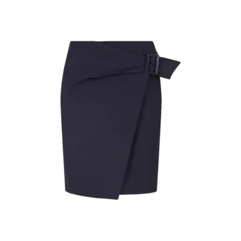 EMPORIO ARMANI Compact Stretch Cotton Panelled Skirt