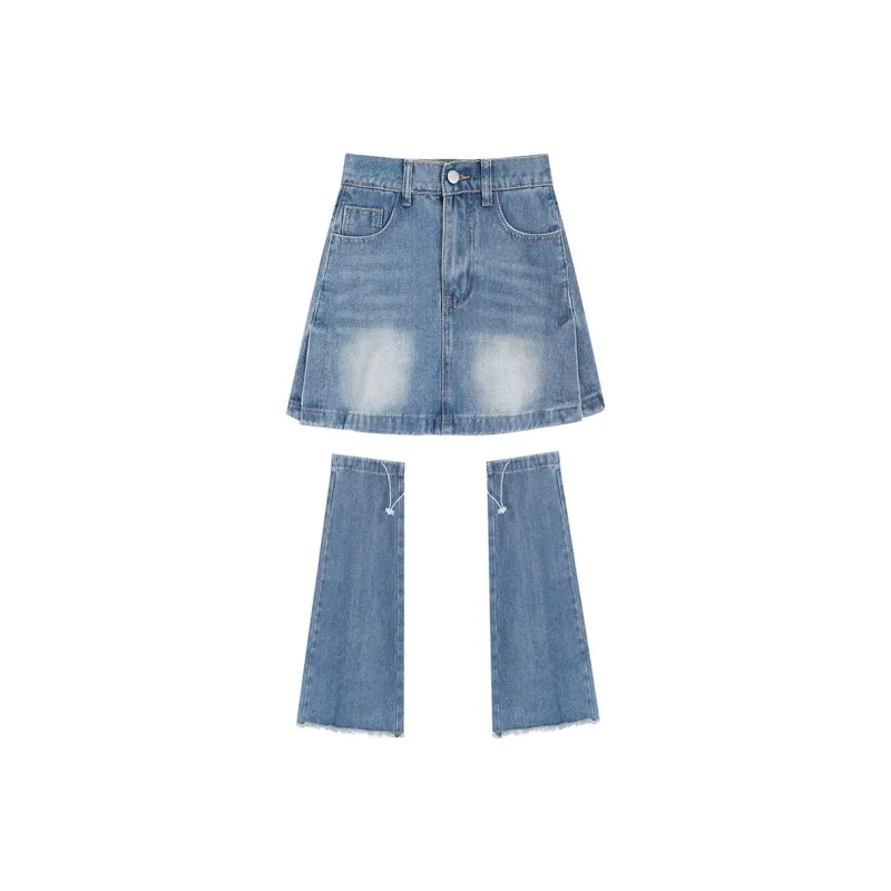 Garbege Denim Short Skirts Women's Blue-0