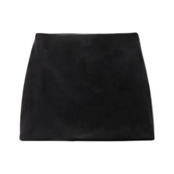 MIU MIU Stretch Velvet Mini Skirt 'Black'