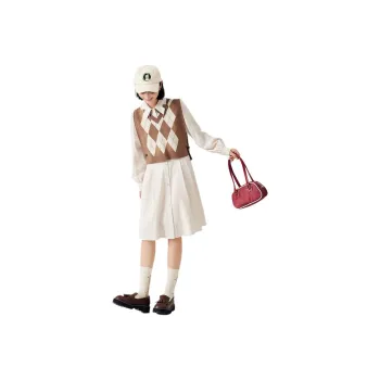 ZIHAN Skirt Set Women's Beige Gold