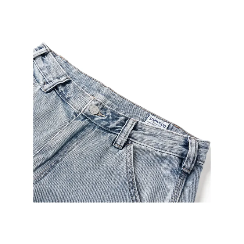 SIMWOOD Jeans Men Washed Light Blue-2