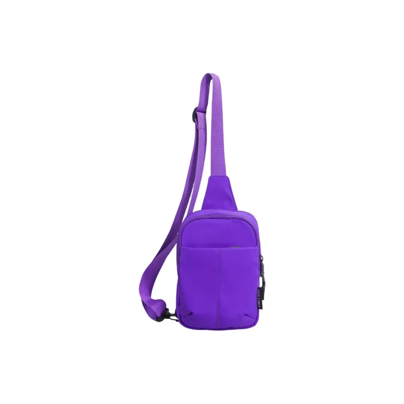CORE BIRD Nylon Sling Bag Regular Unisex Black/Gray/Khaki/Purple/Light Purple/Green-14