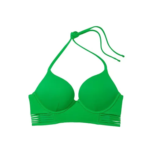 Victoria's Secret PINK Archives Swim Bombshell Push-Up Longline Bikini Top/IJ Bikini Women's Green
