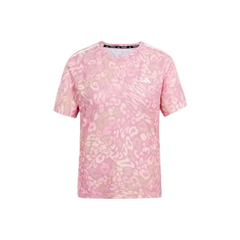 Adidas Own The Run3 Stripes Regular T Shirt Women's Pink Coral