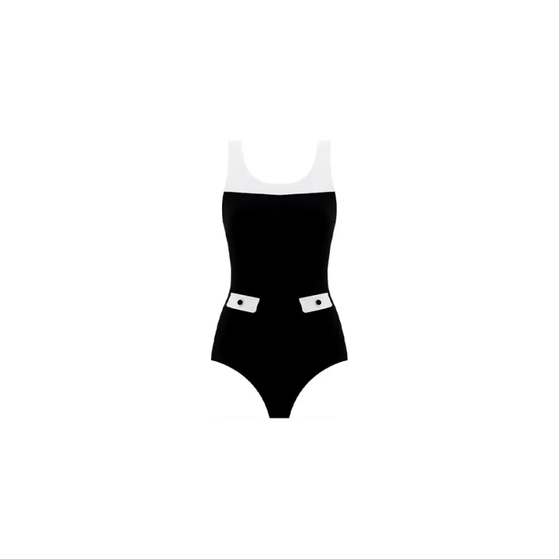 BALNEAIRE One piece Swimsuit Women's Black White-0