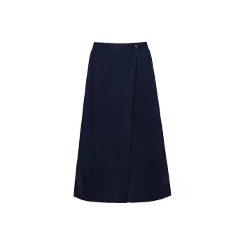 LI NING 1990 Classic Collection Casual Long Skirt Women's Dark Iris Blue