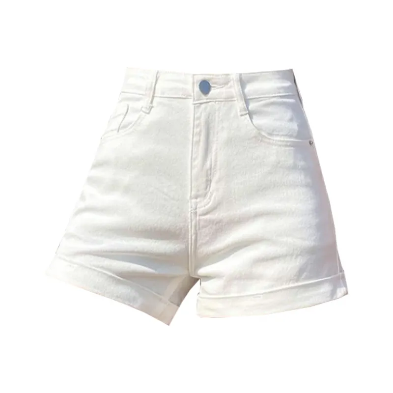 Concubine Zhu Denim Shorts Women's White-0