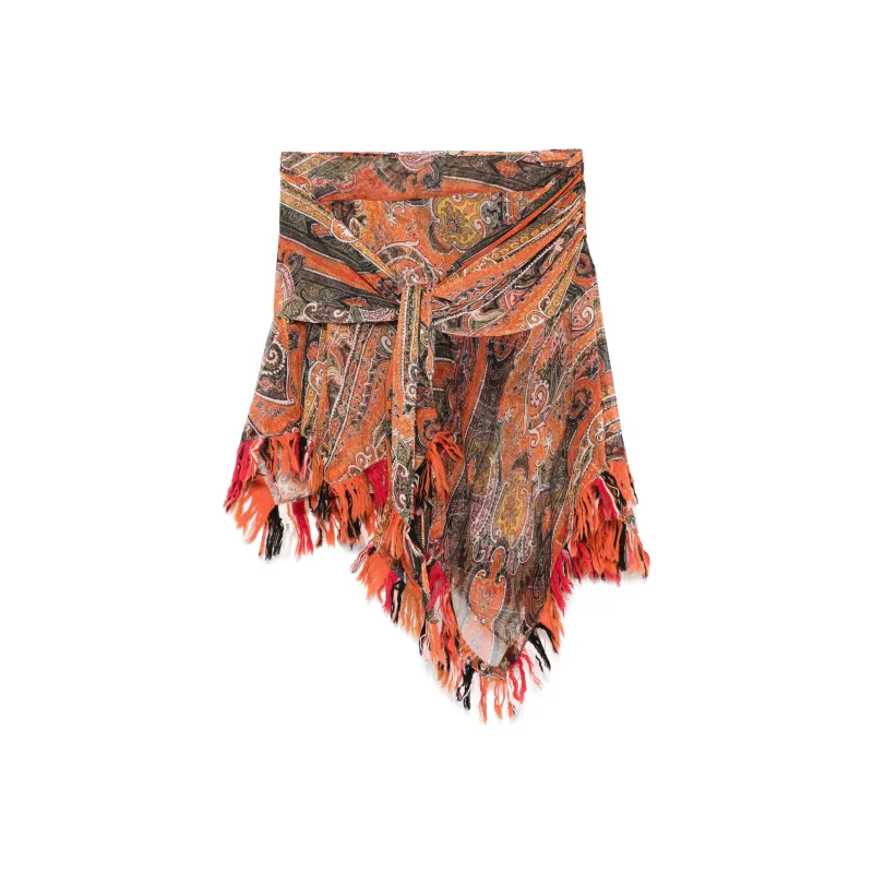 ISABEL MARANT Dova All Over Patterned Asymmetric Skirt-0