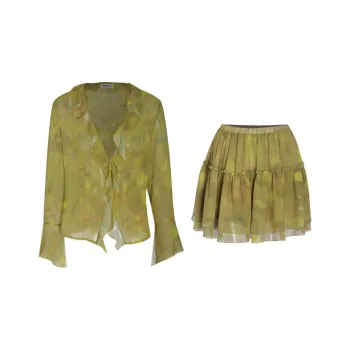 Little Pull Skirt Set Women's Like Image Color