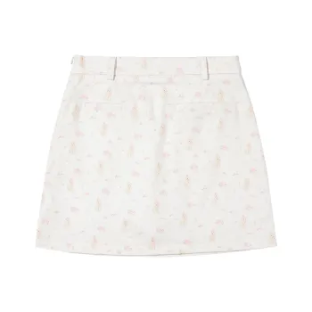 ISaluteU Casual Short Skirts Women's Beige