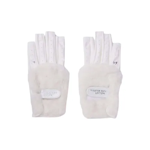 MASTER BUNNY EDITION Synthetic Leather, Polyester Gloves Women's White
