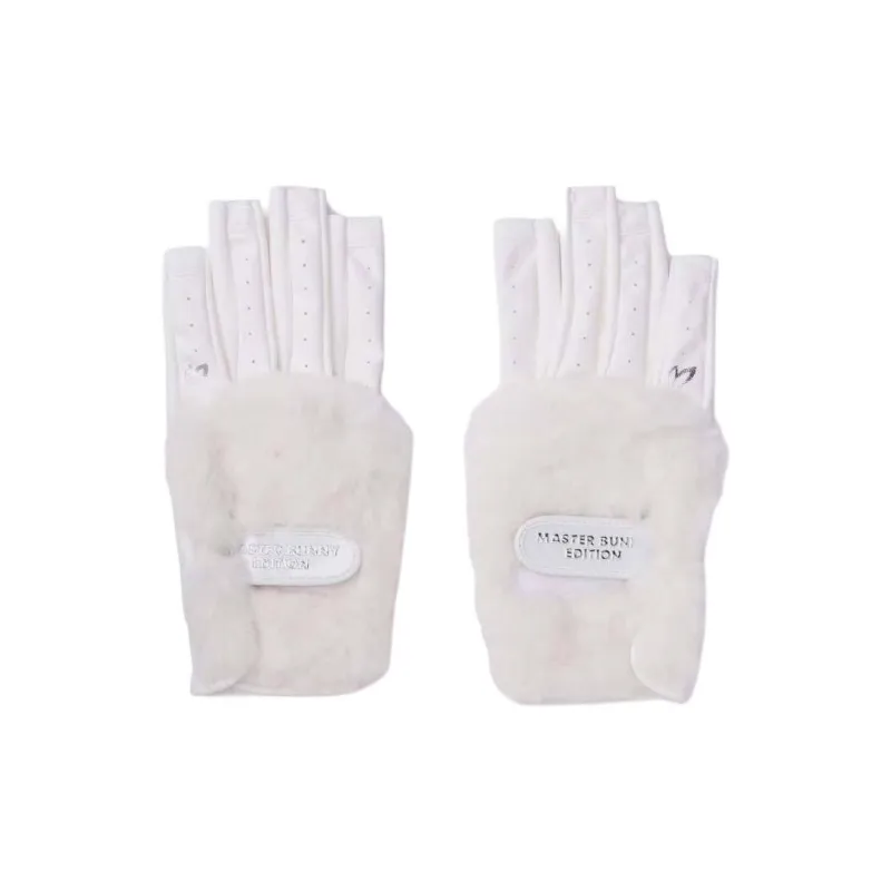 MASTER BUNNY EDITION Synthetic Leather, Polyester Gloves Women's White-0