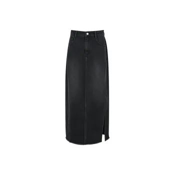 3COLOUR Casual Long Skirt Women's Classic Black