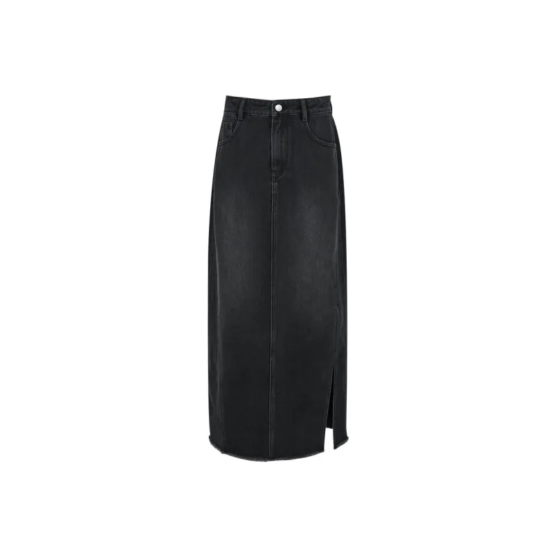 3COLOUR Casual Long Skirt Women's Classic Black-0