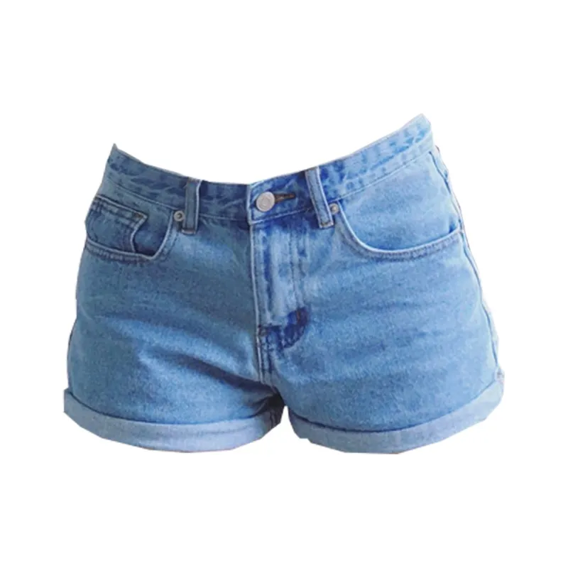 Concubine Zhu Denim Shorts Women's White-4