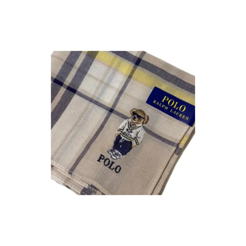 Polo Ralph Lauren Cotton Silk Scarves Unisex Khaki-1