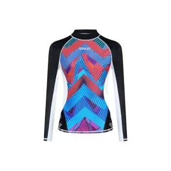 SISII LEE Two Piece Swimsuits Women's Rhythm Blue/Red Patchwork