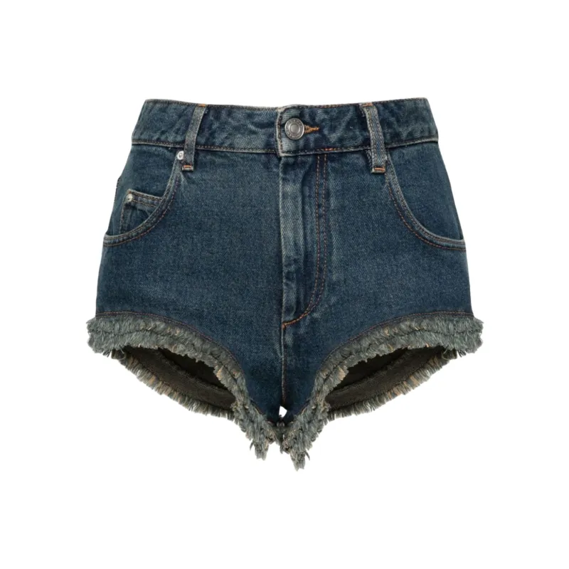 ISABEL MARANT Eneidao High Waisted Denim Shorts-0
