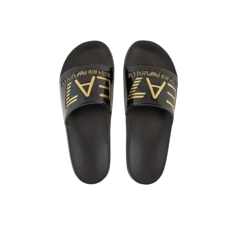 EMPORIO ARMANI Logo Embossed Slip On Slides-2