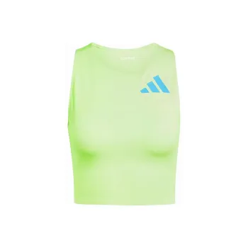Adidas Adizero Road To Records Crop Top Sport Vests Women's Light Green